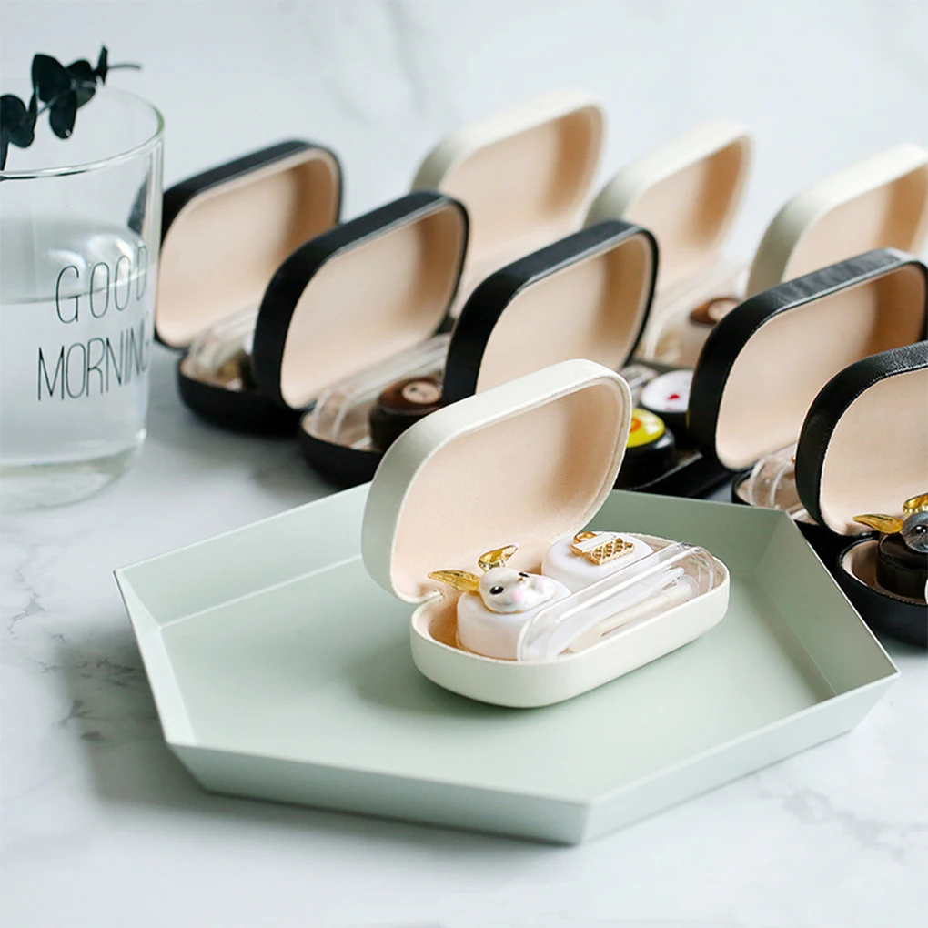 

Cartoon Animal Contact Lens Case Plastic Hard Contact Lenses Box Cute Eyeglass Case Lens Container Christmas Gift