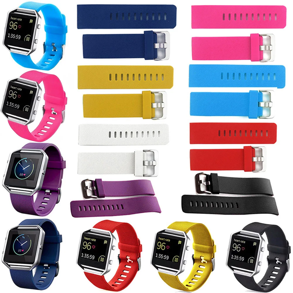 

Bracelet Soft Silicone Sport Replacement Watch Band Wristband Strap For Fitbit Blaze Smart Watch LXH
