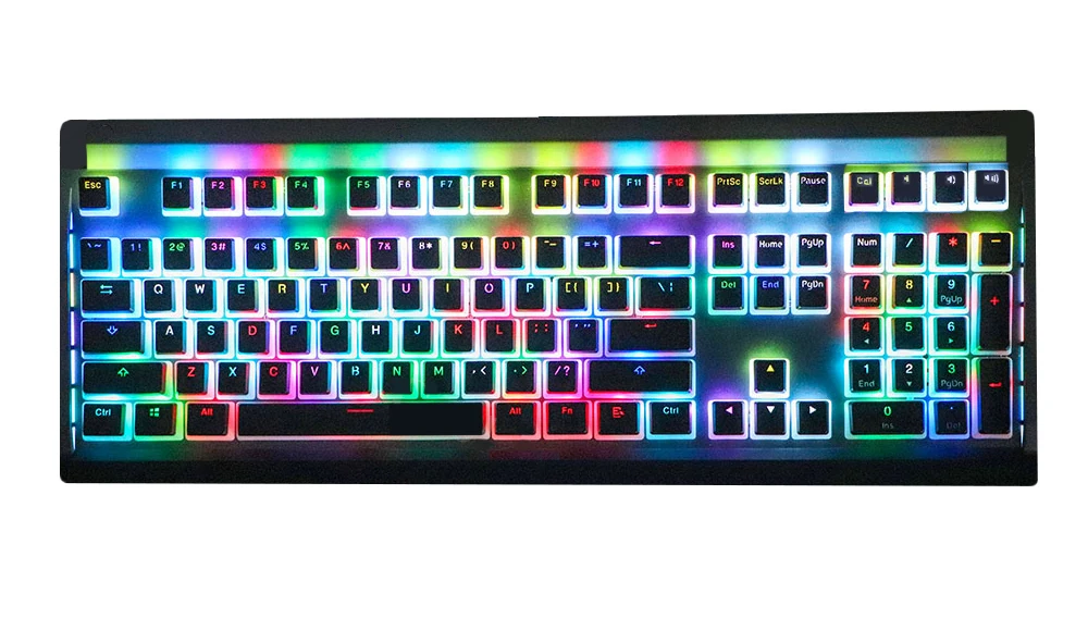 

NPKC 108-key PBT Double Shot Shine Through Keycaps ANSI ISO OEM Profile Pudding up to 112 Keys Keyset for MX Mechanical Keyboard