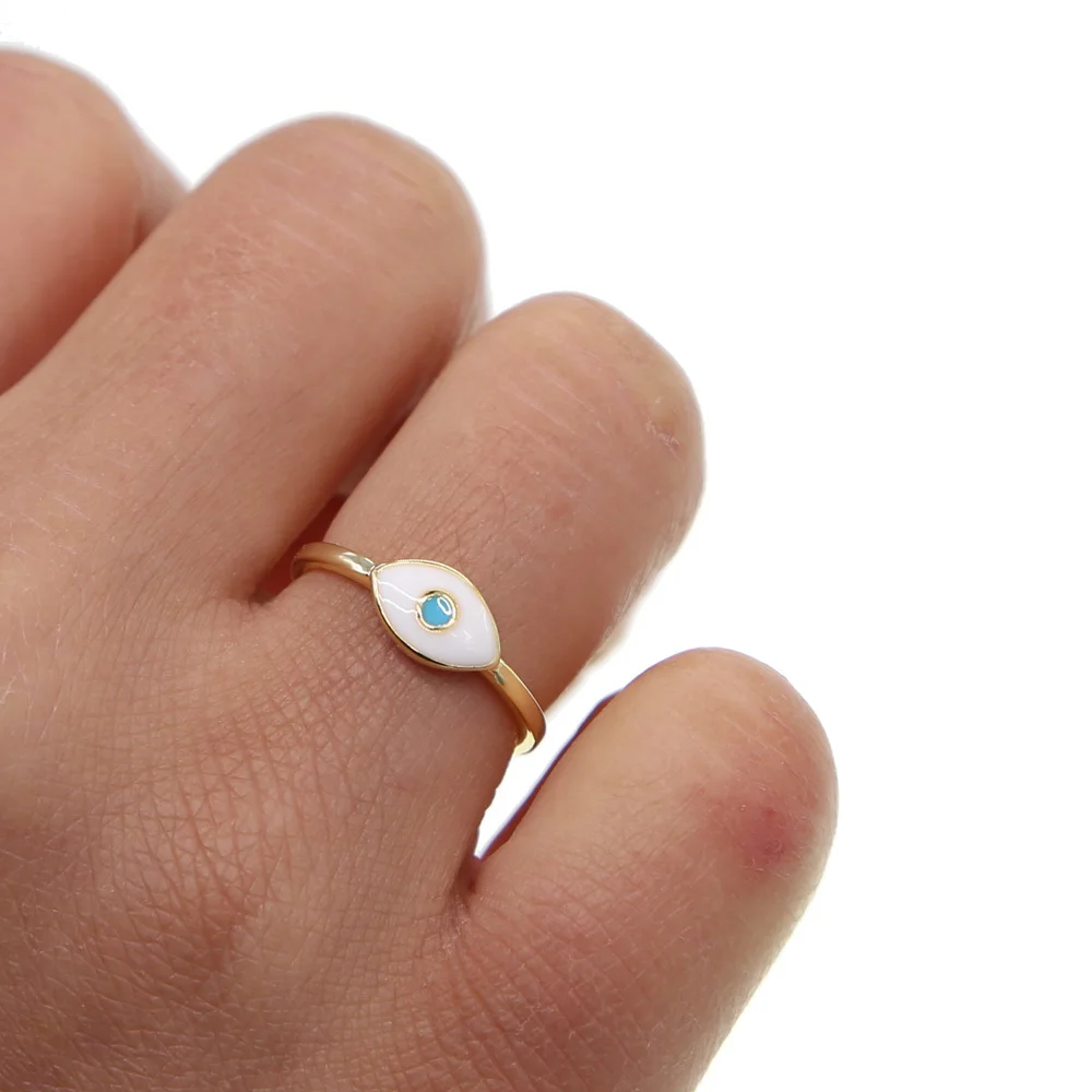 Медь Anillos Продвижение Свадебные новые модные Турецкий Дурной глаз палец кольцо