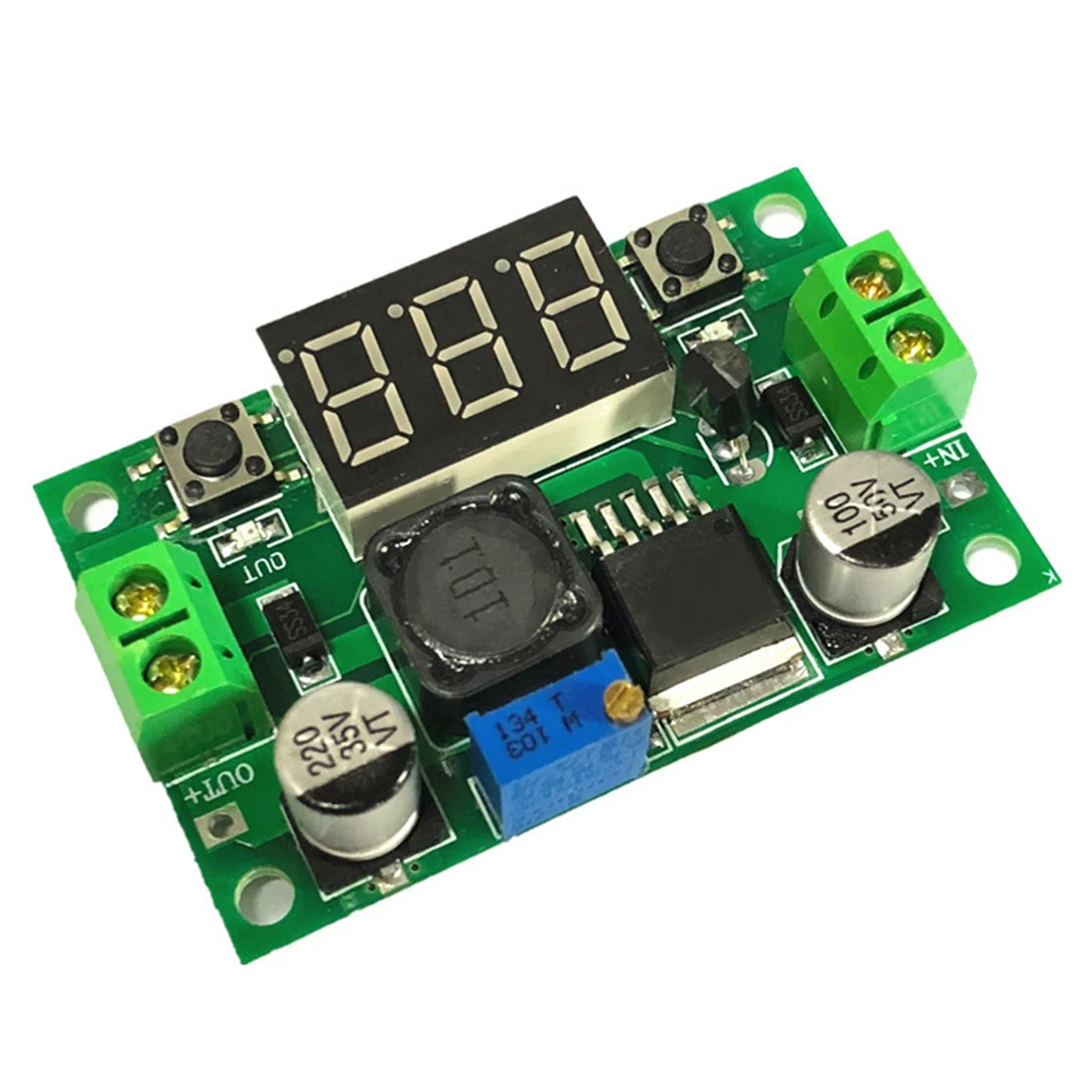 

1pcs DC-DC 4.0~40V to 1.25-37V Adjustable Power Supply Module LM2596 Voltage Regulator Modules with Voltage Meter Display