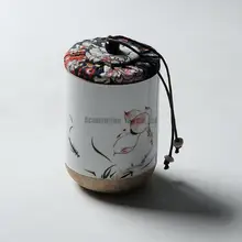 Белые фарфоровые контейнеры для чая керамиковая чайница чайный сервиз канистра банка для специй бутылка для хранения для пуэр/Пуэр/белый/черный/зеленый/Улун чай