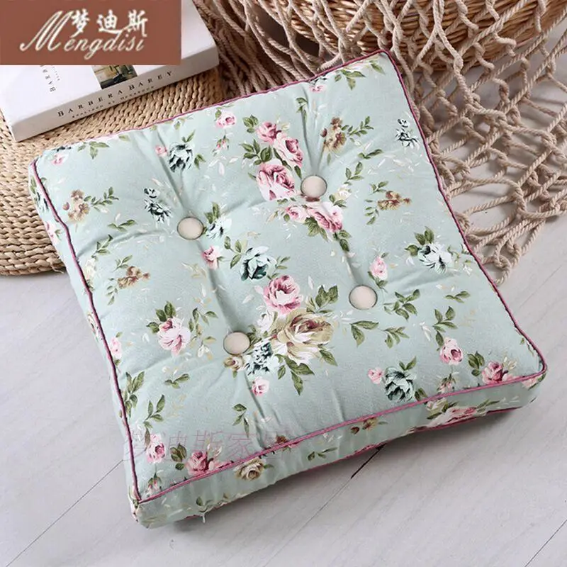 

European Countryside Style Beautiful Flower Seat Cushion Home Decor,New Cheap Outdoor Removable and Washable Chair Sofa Cushions