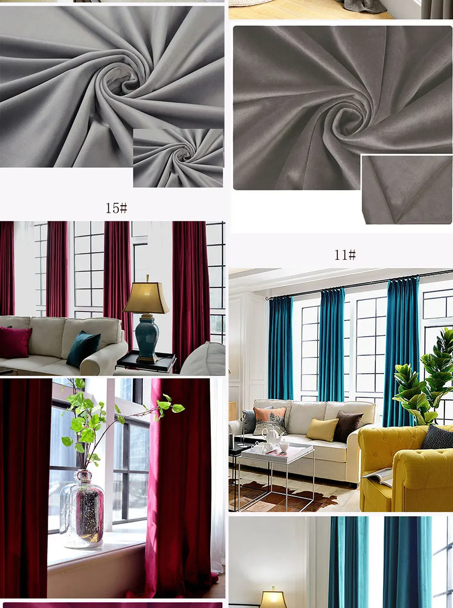 Soft Touch Velvet Blackout Windows Curtain Drape Panel