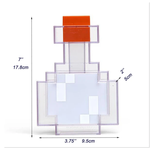 Minecrafted Цвет изменение зелье бутылка с 8 расцветок светодиодный светильник фестиваль подарок флакон Ночной светильник с регулируемой игровой периферический модель игрушка