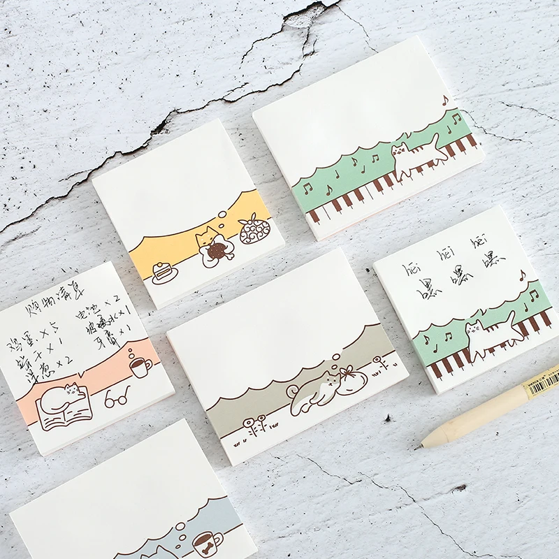 

MIRUI fresh cute sticky N times cartoon sticky note tag note paper can tear
