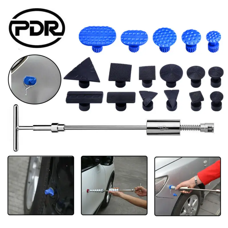 

18Pcs/set PDR Tools Paintless Dent Removal T Bar Slide Hammer Glue Puller Tabs PDR Tools Kit