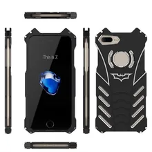 R-JUST Batman Case Heavy Dust Metal Armor Anodized Aluminum Case for iPhone 7 Plus 7S 6 6S 5 5S SE For Samsung S6 S7 edge Note 7