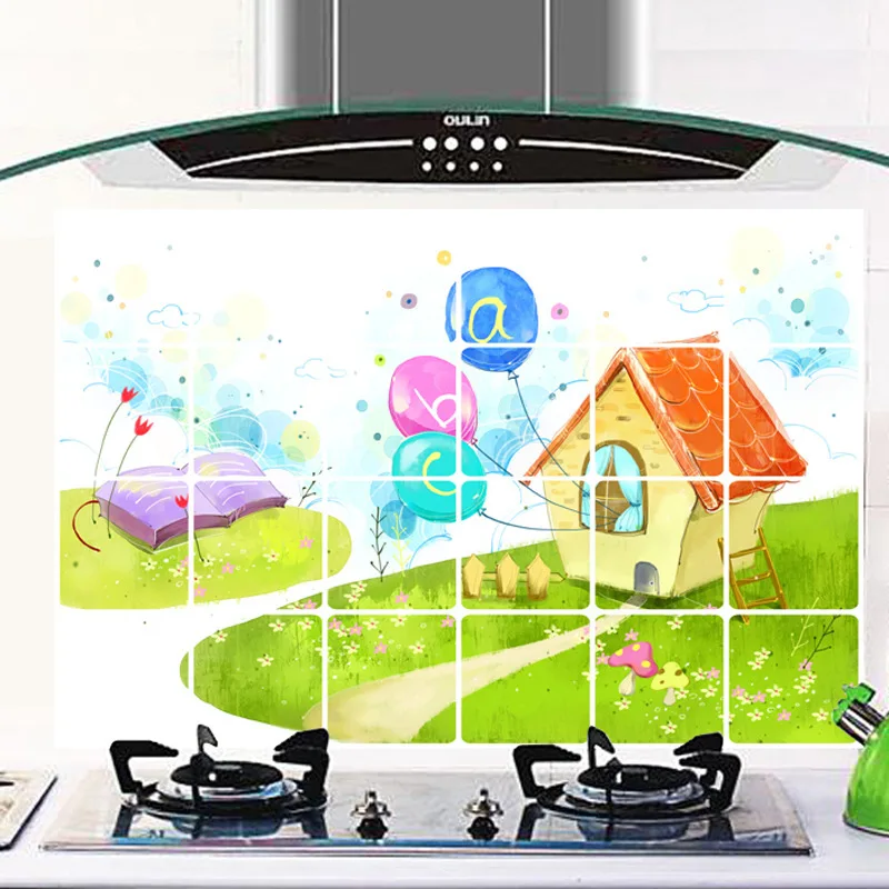 

Waterproof Bathroom Tile Aluminum Foil Wall Sticker Home Decor Wall Sticker Dolphin Fish Beach Ocean Shell Sailing Drinks Flower