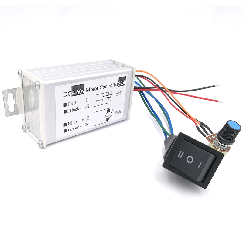 60V 20A DC inversione regolazione velocità motori regolatore speed control 10V