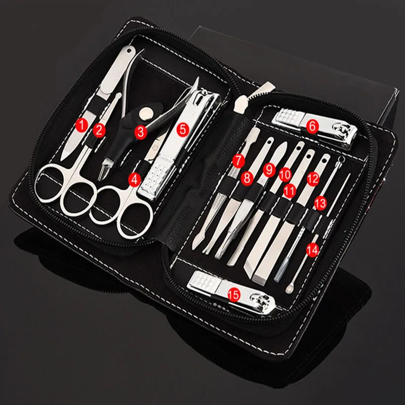 15 in 1 Manicure set Professional nail clipper Finger Plier Nails art
