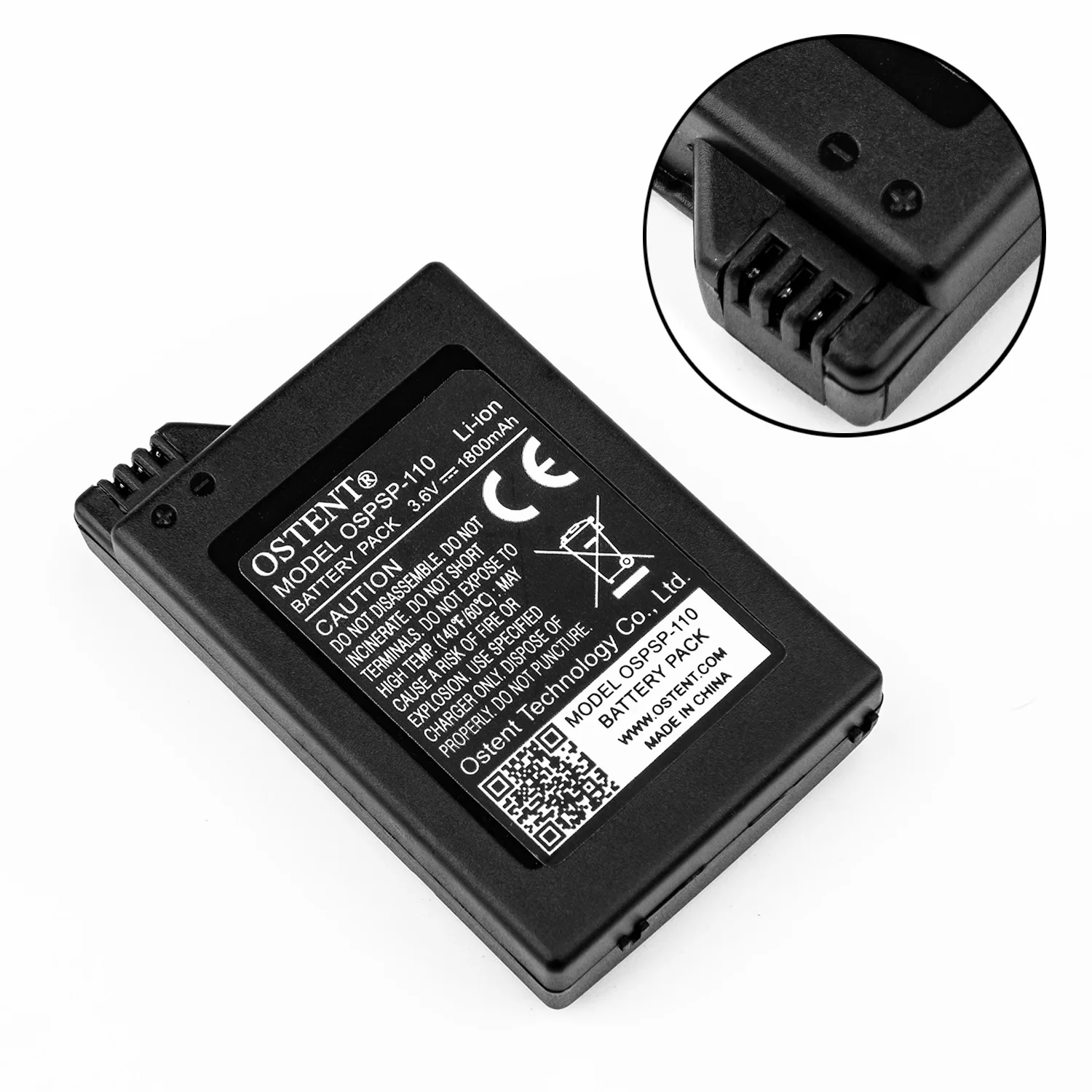Günstig OSTENT Hohe Kapazität Qualität Echt 1800mAh 3,6 V Lithium Ionen Akku Ersatz für Sony PSP 1000 PSP 110