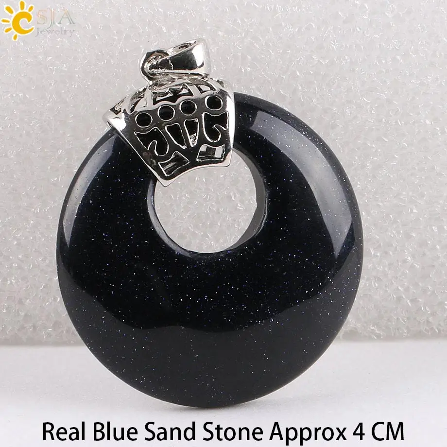 CSJA настоящий Lapis драгоценные камни сырье натуральные каменные минералы Кристалл полый драгоценный камень кулон Ювелирное Украшение Сделай Сам изготовление E071 - Окраска металла: Blue Sand