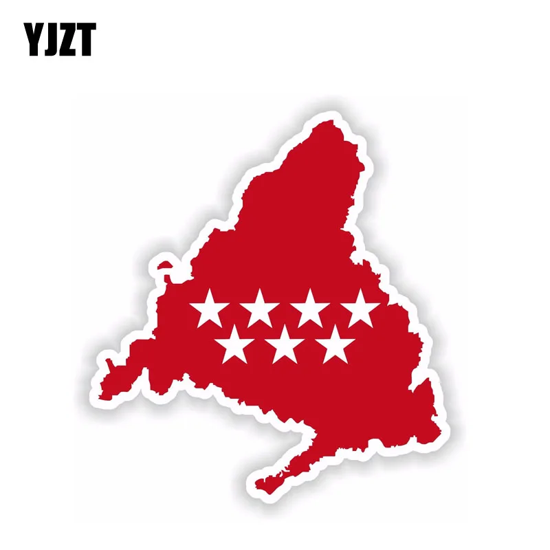 

YJZT 12.5CM*13.6CM Personality Madrid Of Spain Flag Decal Car Window Body Car Sticker 6-1674