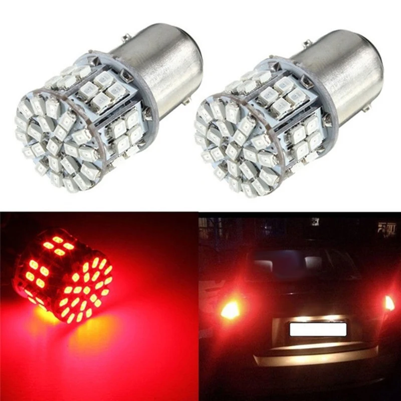 Красный 1157 Bay15D 50Smd 1206 6000K 5W 12V Led свет автомобиля Стоп лампа для стоп-сигнала |