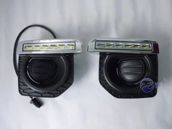 

Car Flashing 1 Set For Land Rover Freelander 2 2012 2013 2014 Daylight Car LED DRL Daytime Running Lights Fog head Lamp cover