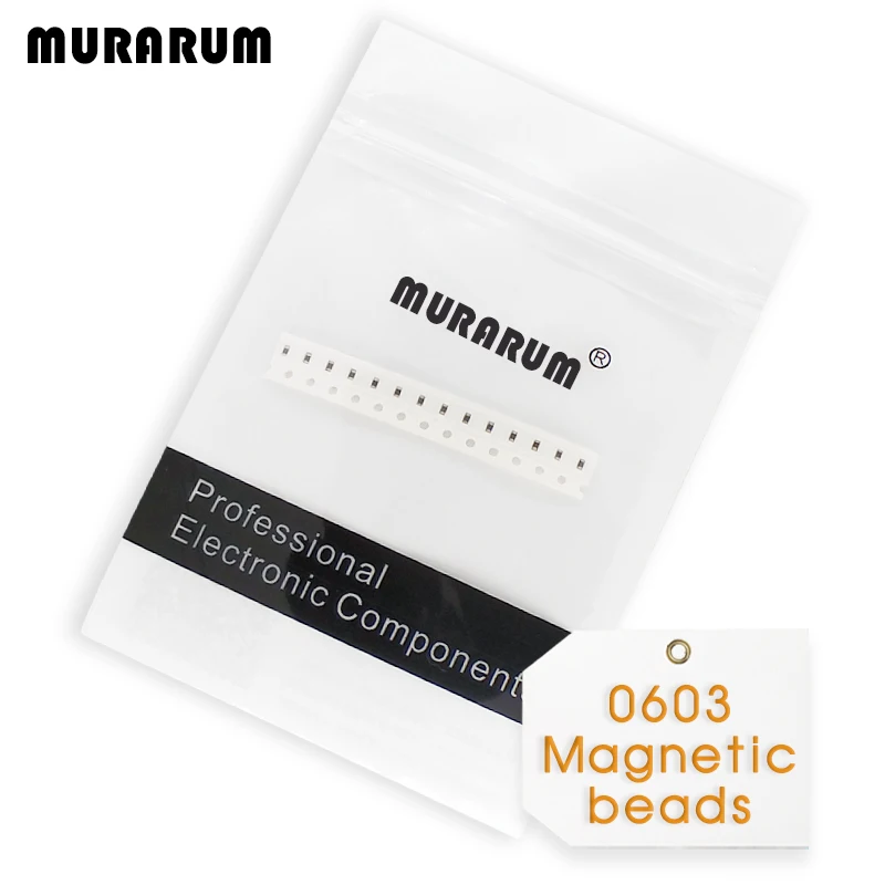 

MURARUM 200PCS ferrites bead 0603 (1608) 25% tolerance chip ferrite bead smd 10 ohm ~ 600 ohm ferrite magnetic beads