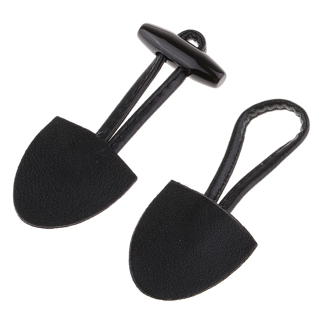 6 Pairs Duffle Coat Jacket Buttons Fasteners Horn Toggle For Overcoat Decor Diy Sewing Accessories Black