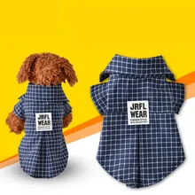 Рубашка для собак и кошек; клетчатая рубашка; сезон осень-зима; дышащая одежда для маленьких собак; пальто для щенков; жилет; теплая одежда; рубашка; товары для домашних животных