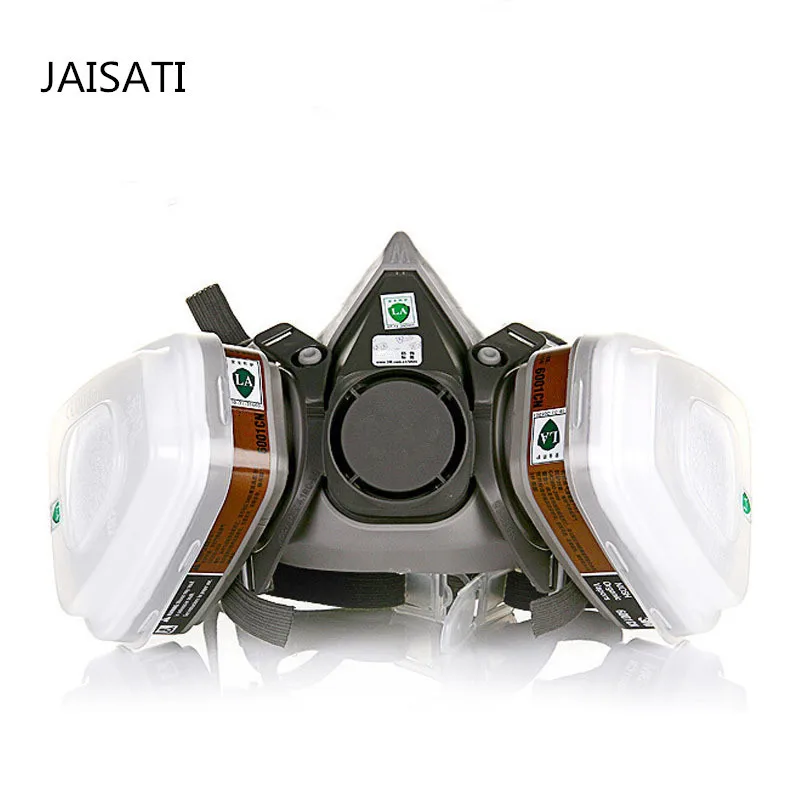 

JAISATI Gas Mask For Paint 7Suits Dust Filter Spray Half face Mask Anti-Fog Haze Masks Pesticide Formaldehyde Particles