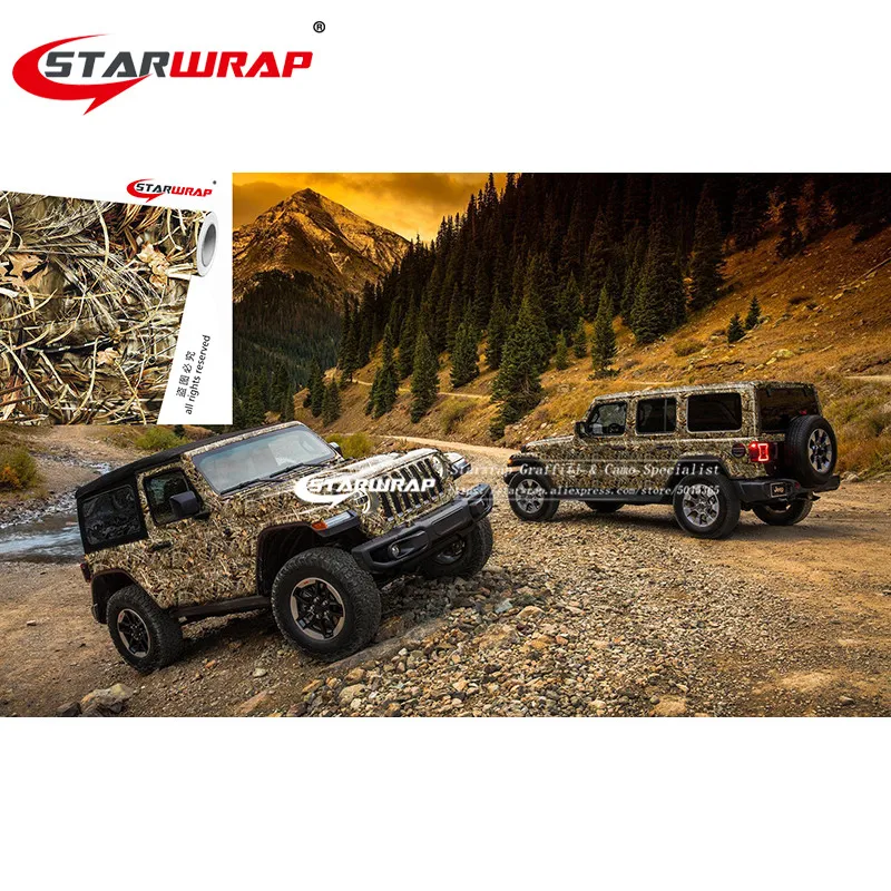 

Starwrap Grass Shadow Vinyl Film Camouflage Wrap With Air Bubble Free Realtree Car Wrapping Sticker Sheet