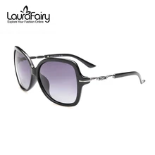 Laura de Hadas Diseñador de la Marca gafas de Sol Polarizadas Mujer Mirada Transparente UV400 gafas de Sol 2016 gafas de sol mujer