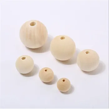 

1pack wood Beads Natural Round Loose Wood Beads for Jewelry Making Bracelet Necklace Findings 6/8/10/12/14/16/18/20mm