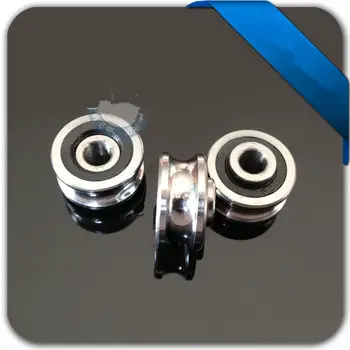 

2PCS/LOT BS058 SG15 U-shaped channel Bearings Double row ball 5mm*17mm*8mm Guide roller pulley Embroidery machine bearing
