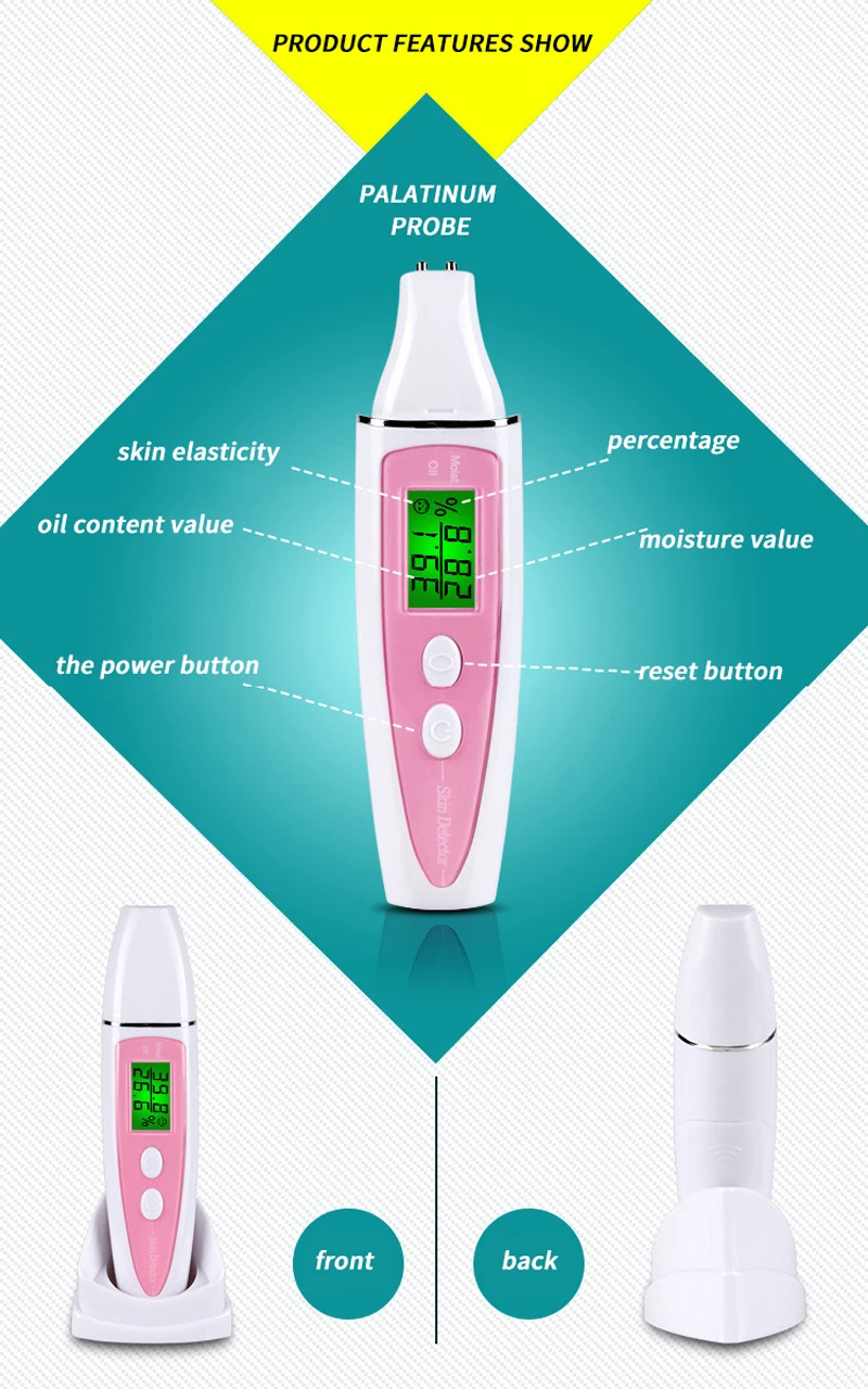 Уход за лицом средства по уходу за кожей тестер ЖК-цифровой измеритель водного баланса кожи масло кожи Эластичность метр анализатор