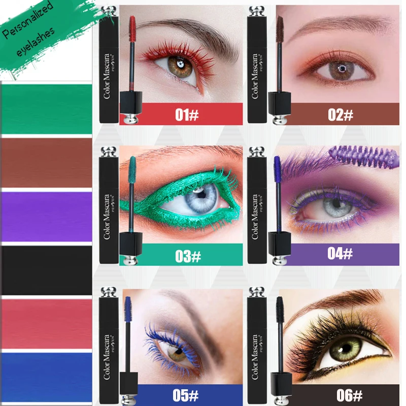 PNF-Marca-Eye-Lashes-Mascara-Trucco-Waterproof-di-Curling-Allungamento-Pigmento-Blu-Rosso-Bianco-Colore-Ciglia (1)