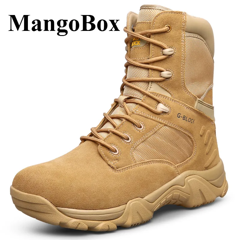 

Big Size Men Military Boots High Top Hiking Trekking Shoes Black/Brown Mens Mountain Boots Breathable Outdoor Sport Boots Men