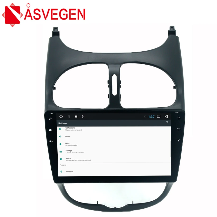 

Asvegen 9 inch Ram 2G Android 6.0 Quad Core Car Radio DVD Player For PEUGEOT 206 Stereo Wifi Bluetooth Multimedia GPS Navigation