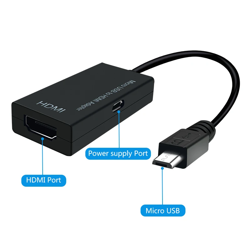 Микро USB к HDMI адаптер для ТВ монитора 1080P HD HDMI аудио видео кабель конвертер для samsung для Xiaomi