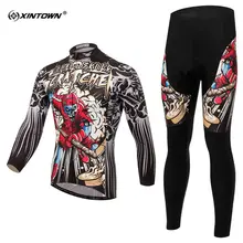 

XINTOWN New Long Sleeve Cycling Set Quick Dry Men Wear Pro MTB Bike Clothing Racing Bicycle Clothes Maillot Ropa Ciclismo