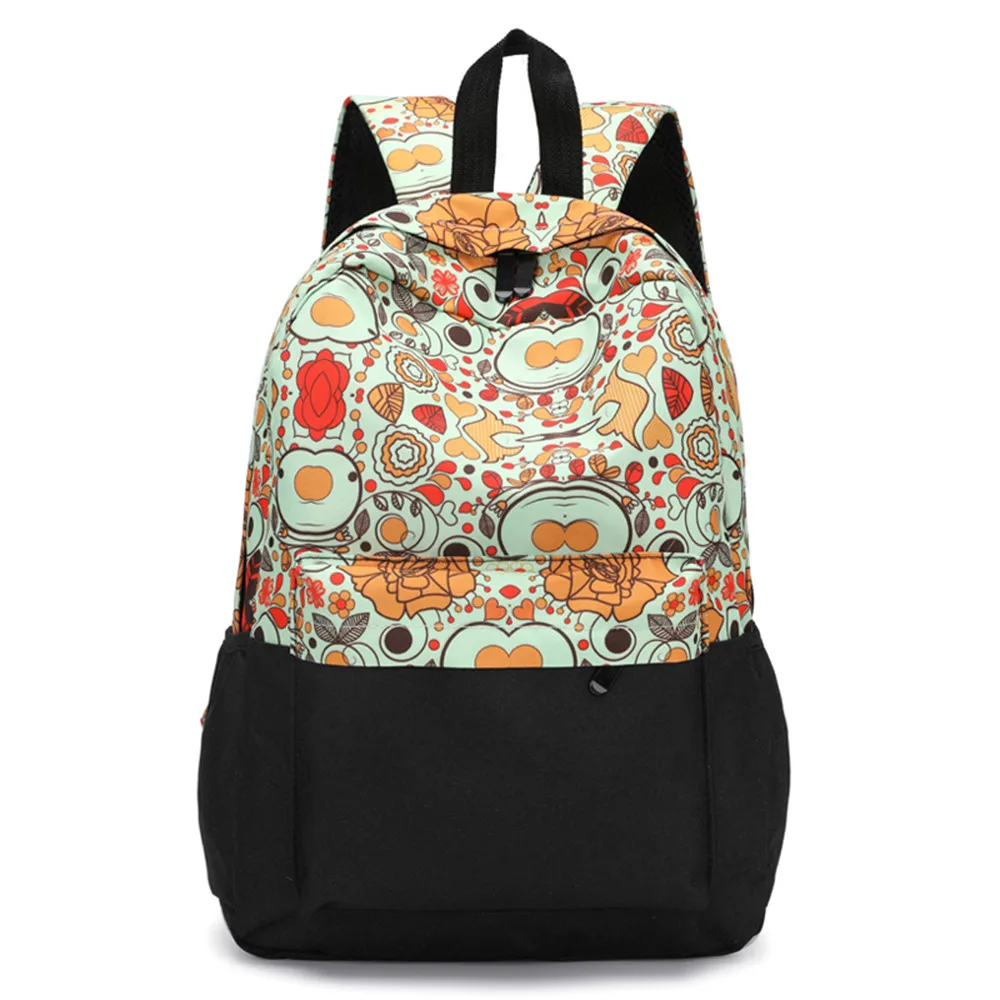 Рюкзак для девочек-подростков, Цветочный, для путешествий, из кусков, женский рюкзак, школьные сумки, Mochila Escolar F768