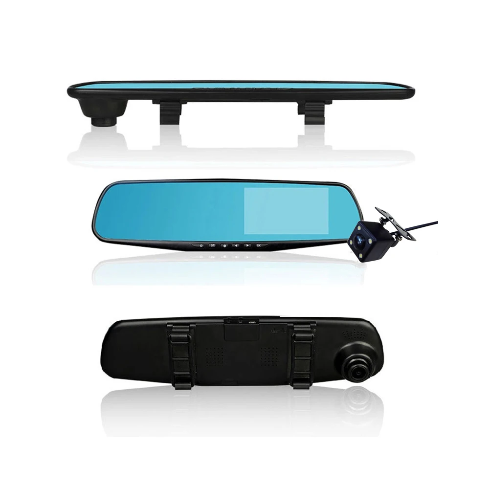Gryan 4.3'' Car Rearview Mirror Car Dvr Camera HD 1080P Rear View Mirror Digital Video Recorder Dual Lens Auto Dash Cam Gryan 4.3'' Car Rearview Mirror Car Dvr Camera HD 1080P Rear View Mirror Digital Video Recorder Dual Lens Auto Dash Cam