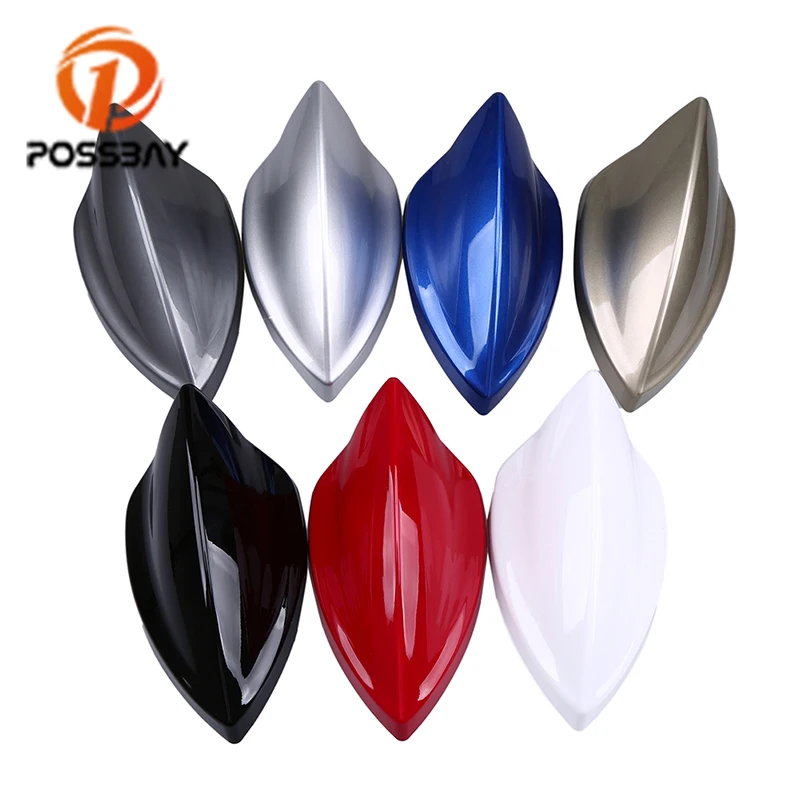 

POSSBAY Auto Signal Radio Aerials Car Shark Fin Antenna FM/AM Amplifier for BMW Honda Kia Mazda Car Roof Shark Antennas