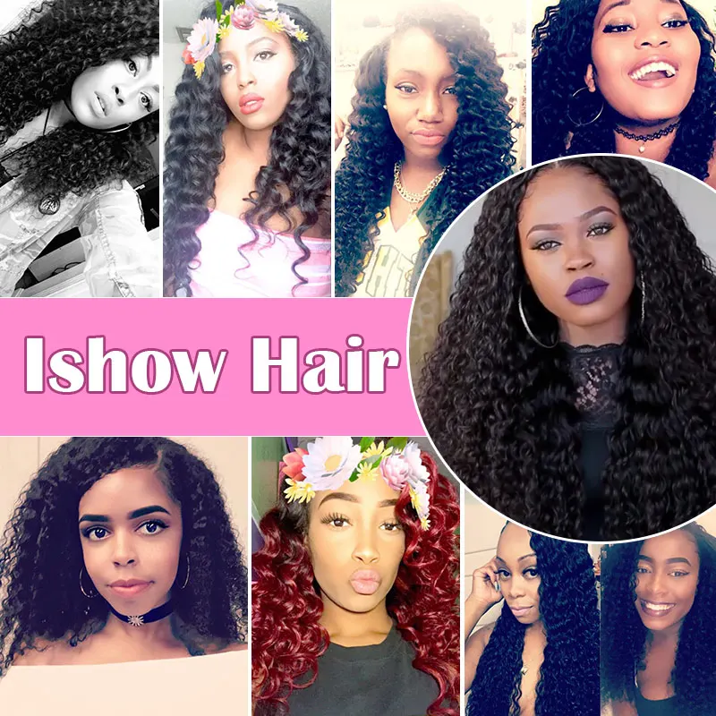 Ishow Deep Wave Frontal Closure Pre Plucked 13*4 Ear To Ear Lace Closure Peruvian Hair Lace Frontal Closure Non Remy Human Hair Ishow Deep Wave Frontal Closure Pre Plucked 13*4 Ear To Ear Lace Closure Peruvian Hair Lace Frontal Closure Non Remy Human Hair
