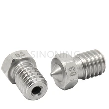 2 шт. 3D принтер аксессуары e3d-v5 e3d-v6 насадка из нержавеющей стали насадки