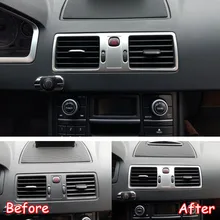 Für Volvo XC90 2002-2014 Edelstahl Auto Zentralen Dashboard Air Zustand AC Vent Rahmen Trim Auto Aufkleber Zubehör