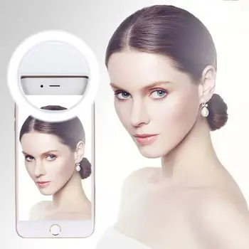 

ring light selfie light LED photographic lighting with USB Charge ringlight Led ring for iPhone 7 8 X xiaomi for photo phone