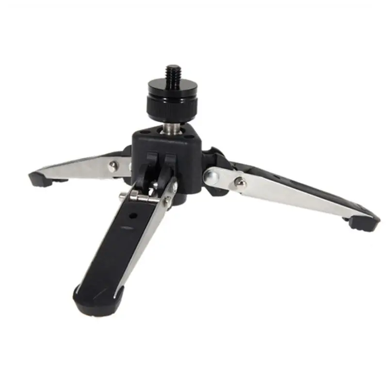 Universal Mini Camera Tripod 3/8 Screw Mount Adapter Stainless Steel Three feet Legs Stand