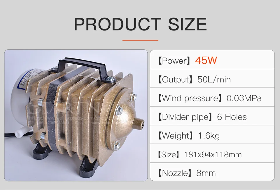 220V Электрический магнитный воздушный компрессор 45 Вт 50L/мин ACO-003 SUNSUN воздушный насос для домашнего аквариума аэратор аквакультуры рыбоводства для пруда