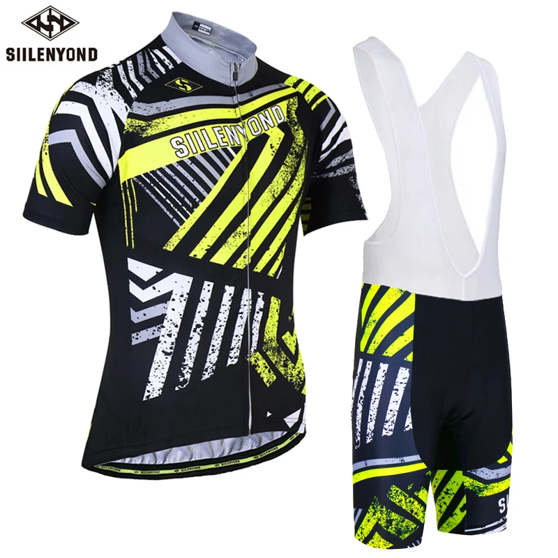 

SIILENYOND Pro Short Cycling Sets Bike uniform Summer Mans Bicycle Clothes Sportswear Cycling Jersey Set MTB Road Bicycle Jersey