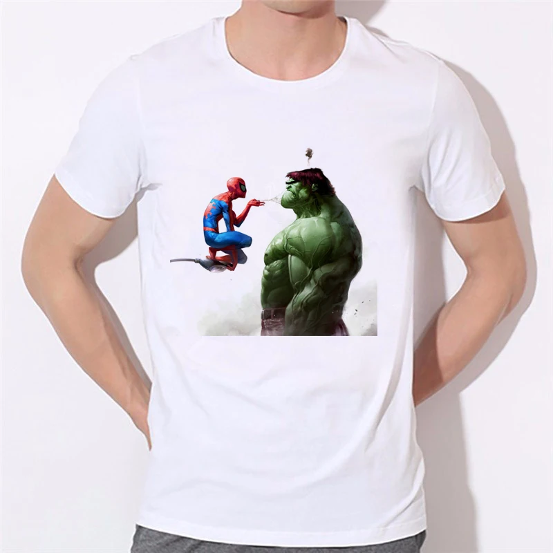 

Spider-Man wars Hulk T-shirt Mens 3D Print Hulk Superhero T Shirts Short Sleeve Polyester T-shirt Casual boy Camisetas 17-46#
