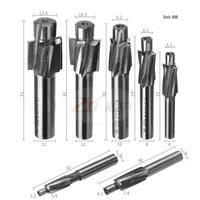 end mill 7pcs / סט M3.2-M12.4 HSS Counterbore End Mill גַיֶצֶת המשוקעים פלדה מהיר עם פוסט מדריך (4)