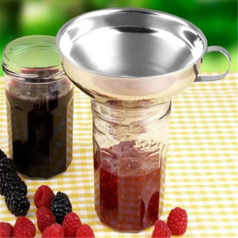 

Wide Mouth Jar Enema Canning Funnel Food Strainer Colander Stainless Steel Hopper Filter Kitchen Tools Accessories High Quality