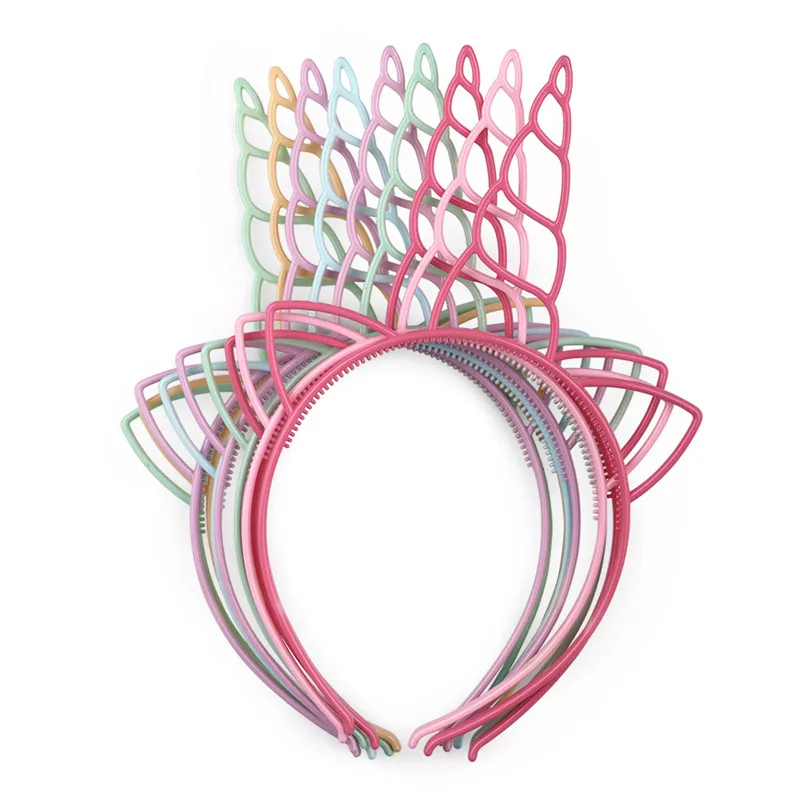 12pcs Unicorn Party Headband Festival Party Headband Holiday Hair Accessories Birthday Decoration For Kids PT36 (5)