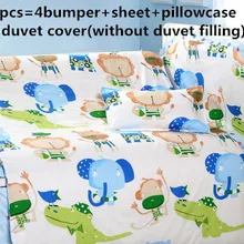 Промо-акция! 6/7 шт. белье для детской кроватки, комплект хлопок, набор постельного белья для детей, и стирать, 120*60/120*70 см