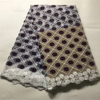 

High Quality Embroidery African Lace Fabric Tulle Rhinestone Net French Lace Guipure Nigerian Lace Fabric for wedding A82-89